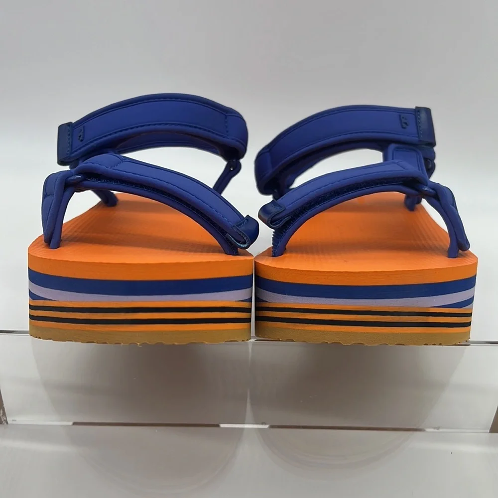 Tory Burch NWB Sport EVA STRAPPY SANDAL Perfect Navy / Chipotle Spice